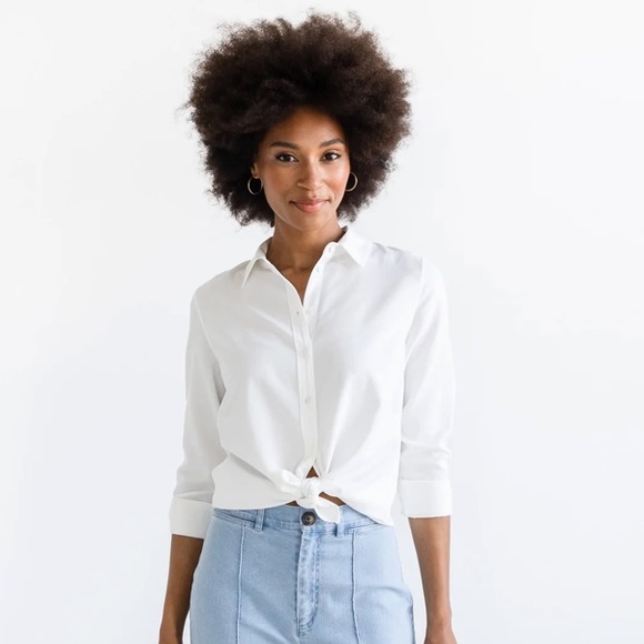 The Classic Button Down Blouse from Brass, 1X - Picture 2 of 8